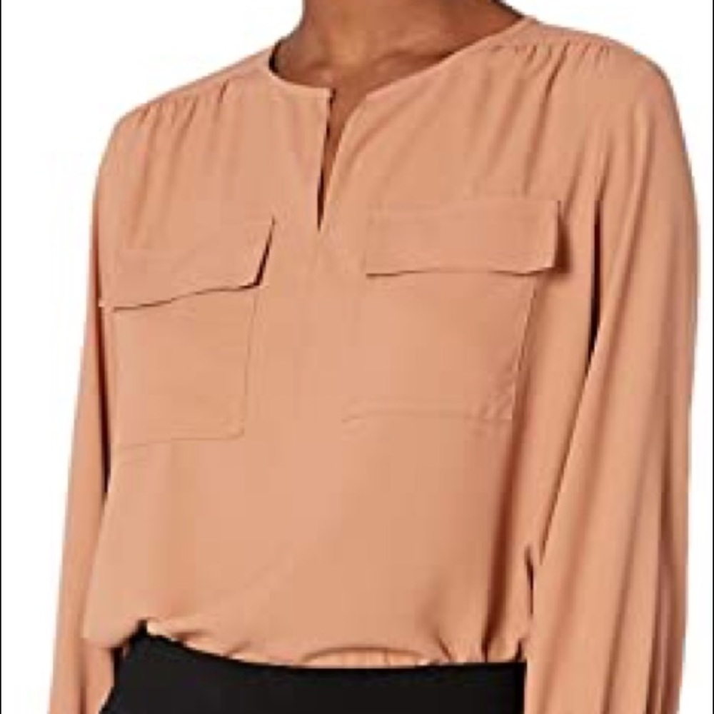 Lark & Ro Women's Long Sleeve Utility Crewneck Top